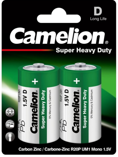 фото Батарейка  Camelion Green R20 BL-2 в Казани
