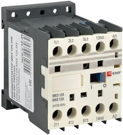 

Контактор EKF Mctr-s-12-24 МКЭ 12А 24В 1NO, Mctr-s-12-24