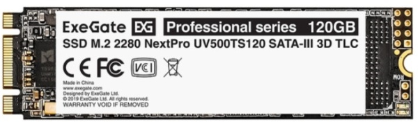 фото Накопитель SSD M.2 2280 Exegate NextPro UV500TS120 в Уфе 120 ГБ