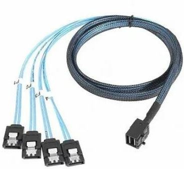 Изображение товара Интерфейсный кабель Broadcom/LSI LSI00411 100 см с mini SAS HD и 4 SATA разъемами