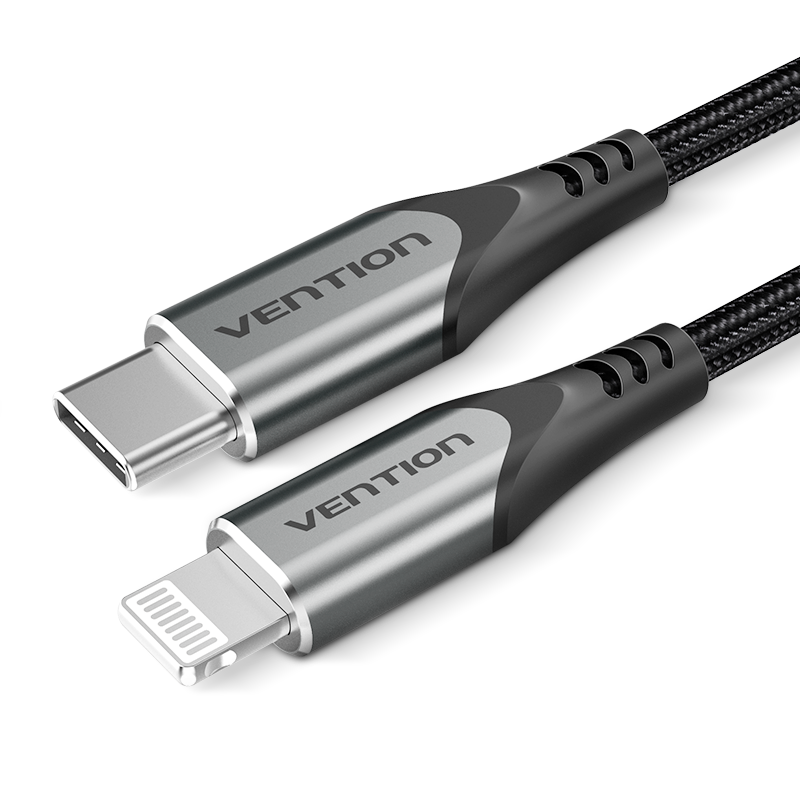 

Кабель интерфейсный Vention TACHF USB 2.0 CM/Lightning 8M для iPad/iPhone - 1м. серебристый, TACHF