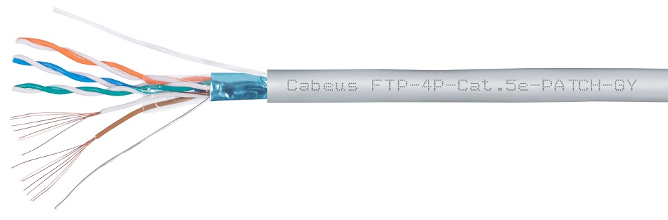 

Кабель витая пара F/UTP 5e кат. 4 пары Cabeus FTP-4P-Cat.5e-PATCH-GY 26AWG(7x0.16 мм), медь, многожильный (stranded), внутренний, PVC, серый, уп/305м, FTP-4P-Cat.5e-PATCH-GY