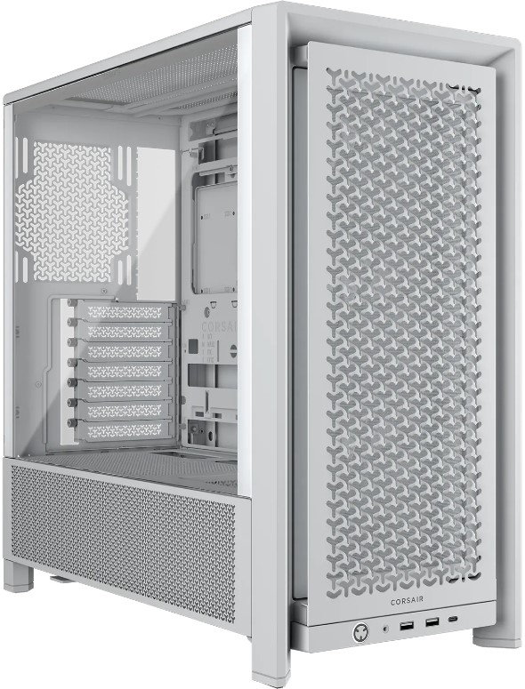 

Корпус Corsair Frame 4000D RS CC-9011313-WW белый, без БП, боковая панель из закалённого стекла, 2*USB 3.2, USB 3.2 Type-C, Frame 4000D RS