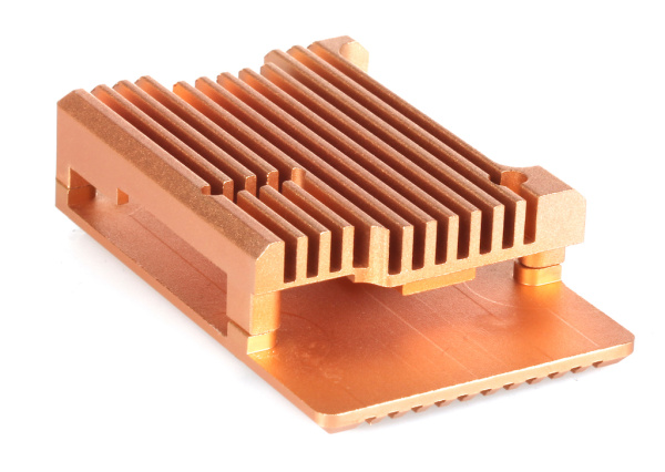 Изображение товара Корпус Qumo RS025 для Raspberry Pi 3 золотистый надежная защита и стиль