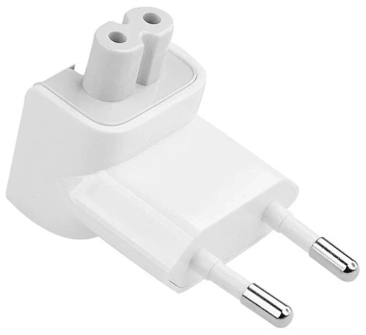 Адаптер переходник Filum FL-A-EU-Macbook СEE 7/16 (Europlug) для блоков питания Apple MacBook/iPad/iPhone, белый