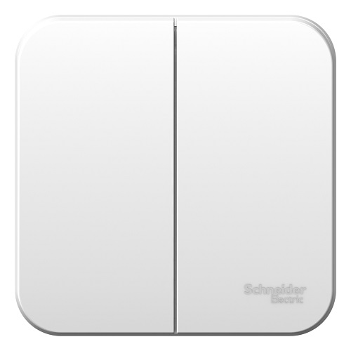 

Выключатель Schneider Electric BLNVA105001 2-клавишный, 10А, 250B (белый) наруж, BLNVA105001