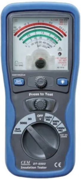 фото Измеритель сопротивления изоляции CEM DT-5503 в Санкт-Петербургe
