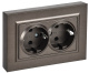 фото Розетка двухместная с заземлением  IEK BR-R27-16-K45-F в Санкт-Петербургe