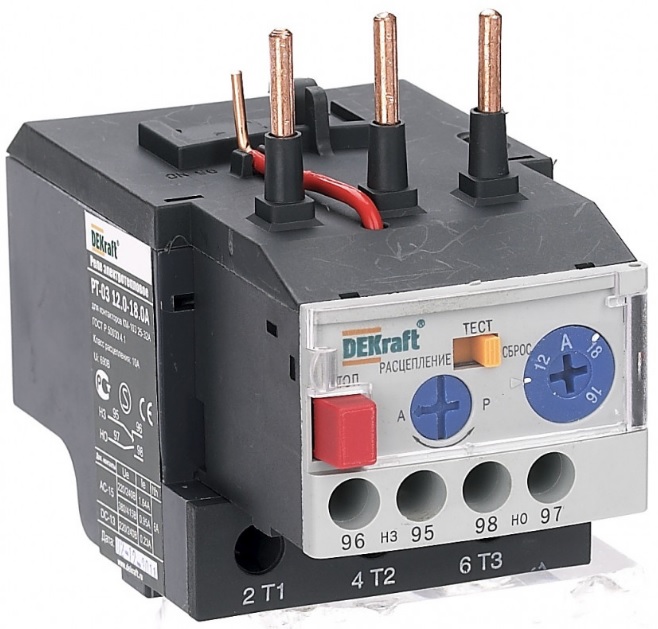 

Тепловое реле DEKraft 23121DEK для конт. 25-32А 18,0-25,0А РТ-03, 23121DEK