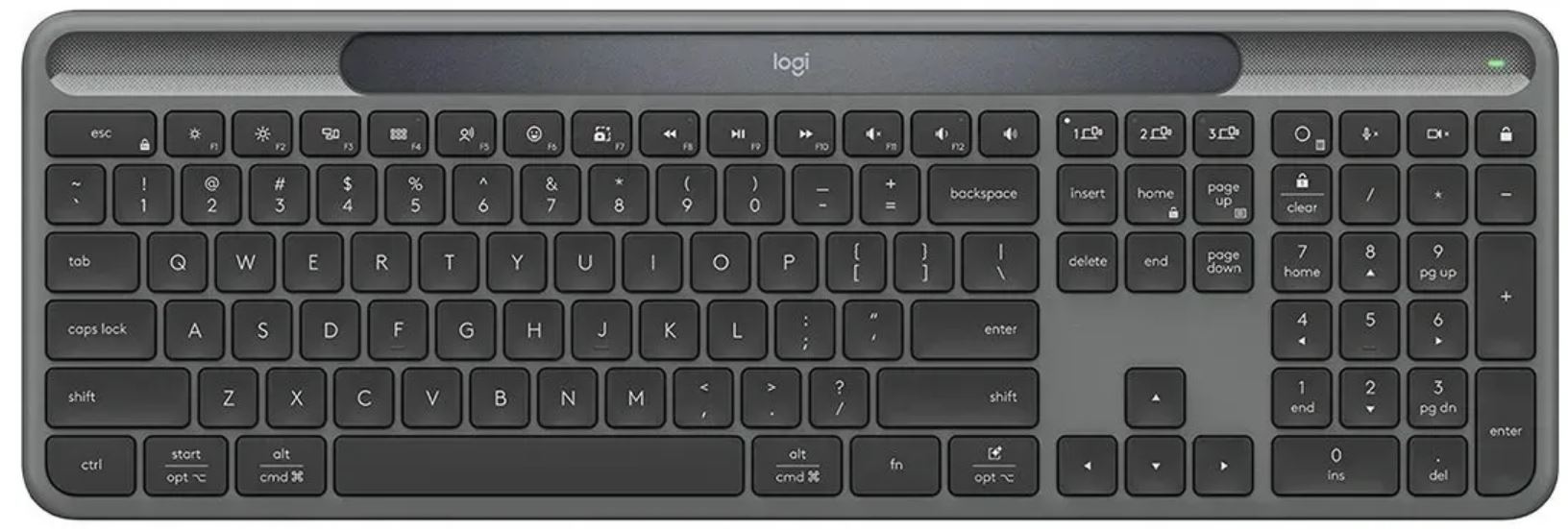 

Клавиатура Logitech K980 920-013768 графитовый, BT slim, K980