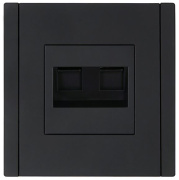фото Розетка компьютерная двойная  IEK FP-K20-2-K02