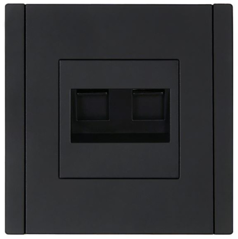 Изображение товара Розетка компьютерная IEK FP-K20-2-K02 с двумя RJ-45 разъемами