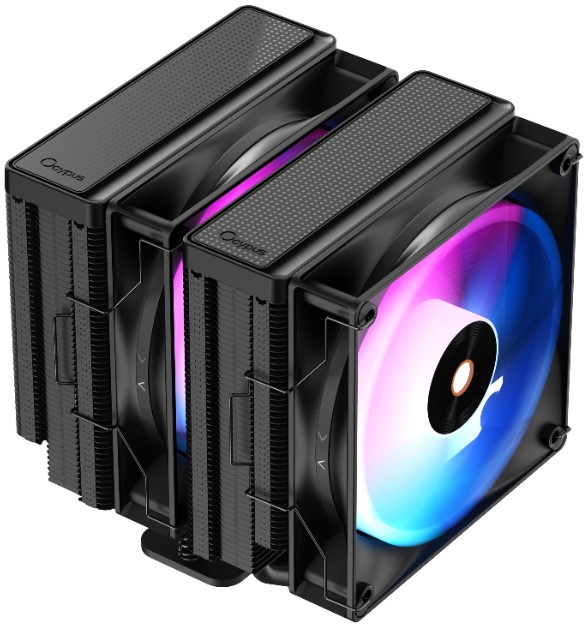 

Кулер Ocypus Delta-A62-BK ARGB LGA115x/1200/1700/1851/AM4/AM5 (TDP 260W, 500-2000rpm, 73CFM, 29dBa, 4-pin PWM, 2*120x120mm, black), Delta-A62-BK ARGB