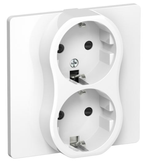 Изображение товара Розетка двухместная с заземлением IEK FI-R24C-16-K01