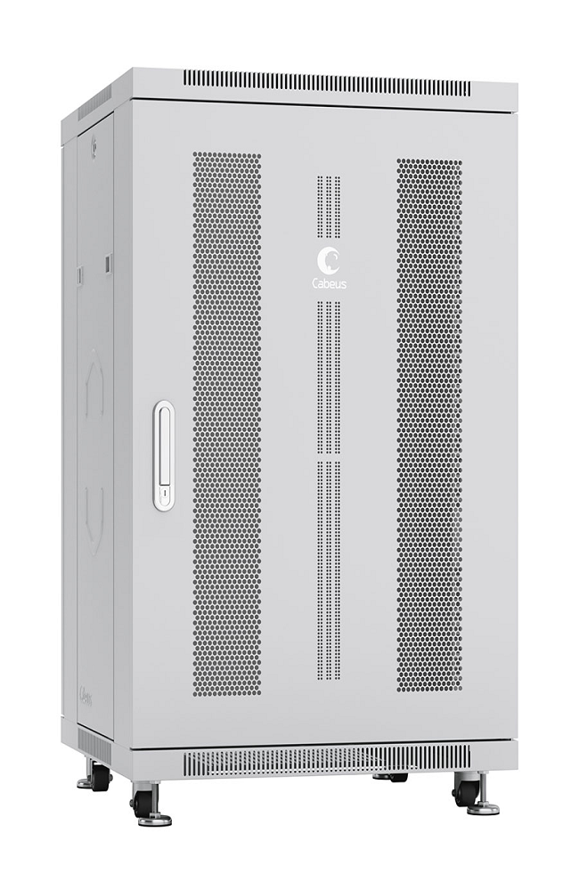 

Шкаф напольный 19", 18U Cabeus ND-05C-18U60/100 600x1000x988mm (ШхГхВ) передняя и задняя перфорированные двери, ручка с замком, цвет серый (RAL 7035), ND-05C-18U60/100