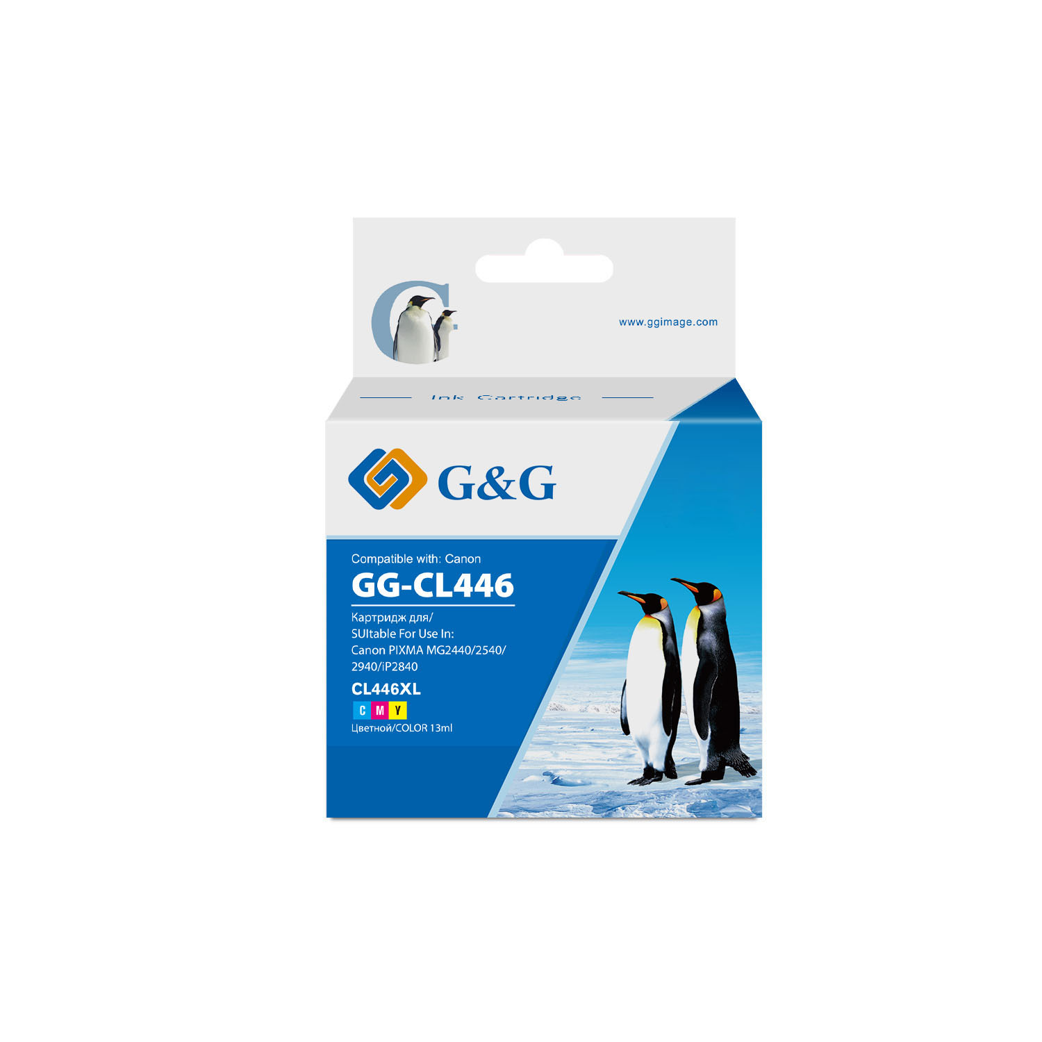 

Картридж G&G GG-CL446 струйный многоцветный для Canon Pixma MG2440/2540/2940, GG-CL446