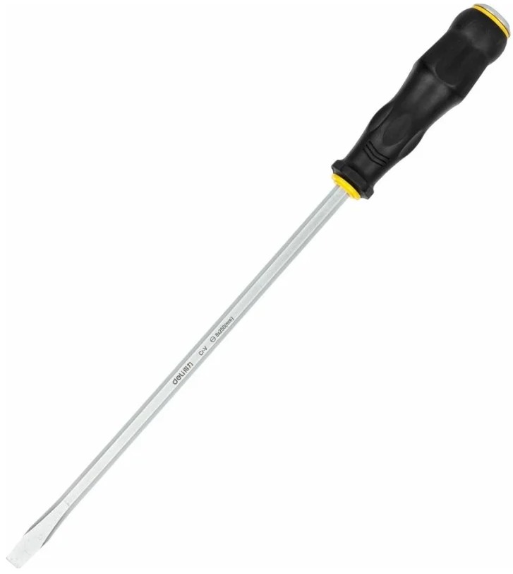 

Отвертка шлицевая Deli DL6270101 со сквозным хвостовиком (ударная) SL8x250, DL6270101