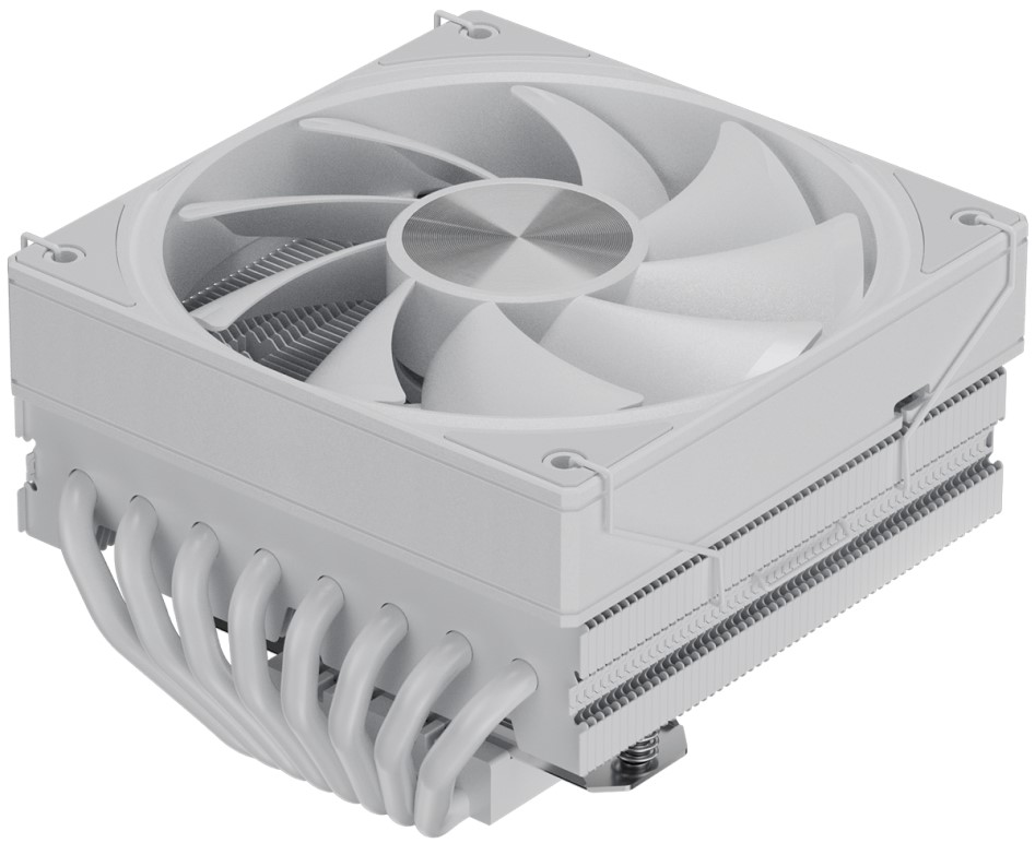 

Кулер upHere H85T8 TDP 200W, 8HPx6mm, top flow, 120mm fan, 600-1650rpm, 68CFM, 25dBa white, H85T8