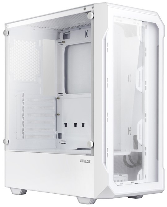

Корпус ATX Ginzzu CL130 без БП, боковая и фронтальная панель из закалённого стекла, USB 3.0, CL130