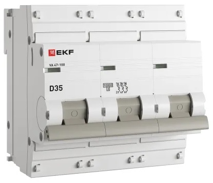 

Автоматический выключатель EKF mcb47100-3-35D-pro 3P 35А (D) 10kA ВА 47-100 PROxima, mcb47100-3-35D-pro