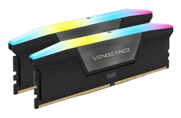 

Модуль памяти DDR5 128GB (2*64GB) Corsair Vengeance RGB CMH128GX5M2B6400C42 PC5-51200 6400MHz, Vengeance RGB