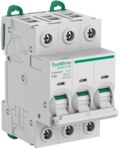 Изображение товара Автоматический выключатель Systeme Electric S9F22340 с защитой 40 А