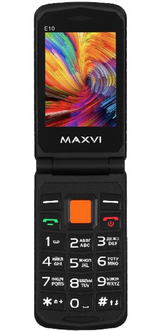 

Мобильный телефон MAXVI E10 4620039117638 orange, E10