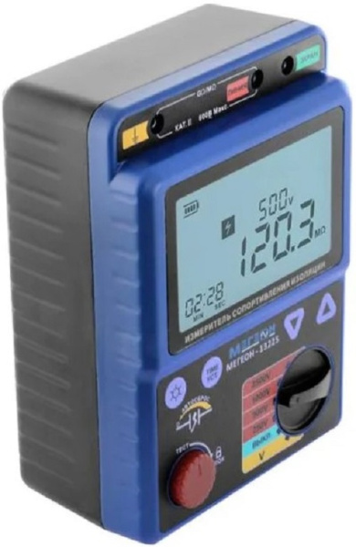 Изображение товара Измеритель сопротивления изоляции МЕГЕОН 13225 цифровой мегаомметр с поверкой