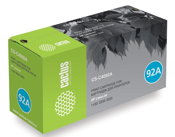 

Картридж Cactus CS-C4092A для принтеров HP LaserJet 1100/ 3200/ 3220. 2500 стр., CS-C4092A