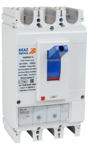 Изображение товара Автоматический выключатель OptiMat D 3P 400A литой корпус