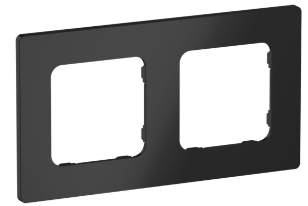 Изображение товара IEK FI-M22-32-20-K02 FLITE, рамка двойная, черная, 2 поста