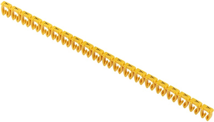 

Маркер на кабель IEK UMK-KE3-Y открытого типа KE 4-6мм2 символ "Y" (200шт/упак), UMK-KE3-Y