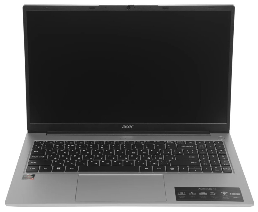 

Ноутбук Acer Aspire Lite AL15-42P Ryzen 5 7430U/16GB/512GB SSD/Radeon Graphics/15.6" IPS FHD/WiFi/BT/cam/Win11Pro/silver, Aspire Lite AL15-42P-R05S