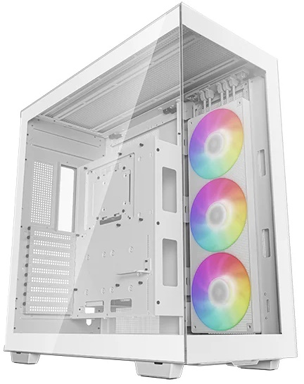 

Корпус eATX Deepcool CH780 WH белый, без БП, боковое окно из закаленного стекла, USB Type-C, 4*USB 3.0, audio, CH780 WH