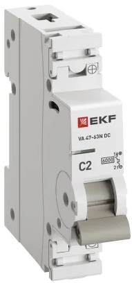 

Автоматический выключатель EKF M63DC612C ВА 47-63N DC 1P 2А (C) 6kA PROXIMA, M63DC612C
