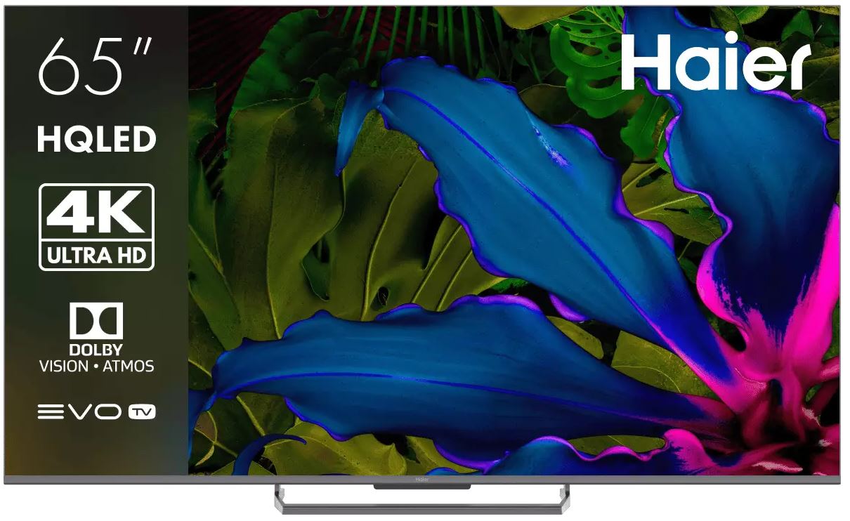

Телевизор Haier DH1VWQD06RU серый QLED S6 Frameless 4K UHD 144Hz MEMC DVB-T DVB-T2 DVB-C DVB-S DVB-S2 USB WiFi Smart TV, DH1VWQD06RU