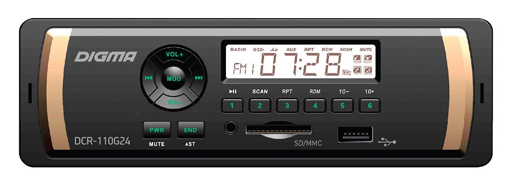 

Автомагнитола Digma DCR-110G 1DIN 4x45Вт, DCR-110G