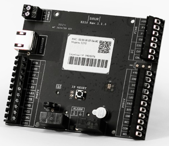 Изображение товара Контроллер Sigur E210 EMB для систем контроля доступаEthernet интерфейс