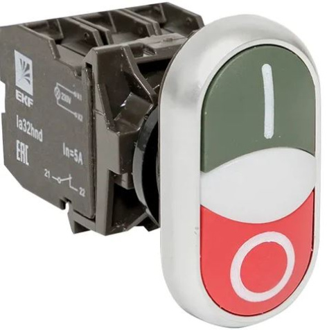 Изображение товара Кнопка управления EKF la32hnd-24 с подсветкой и монтажом 22 мм