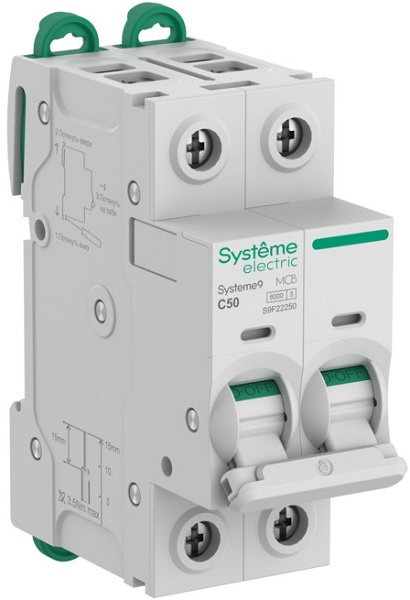 Изображение товара Автоматический выключатель Systeme Electric S9F22250 50A 400V IP20