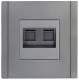 фото Розетка компьютерная двойная IEK FP-K20-2-K46
