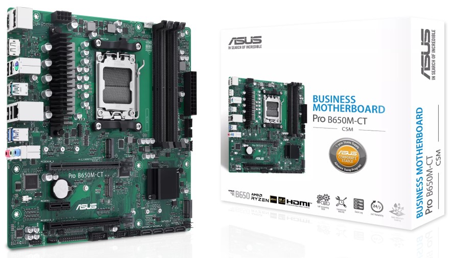 

Материнская плата mATX ASUS PRO B650M-CT-CSM (AM5, AMD B650, 4*DDR5(6400), 4*SATA3, Audio, Gb LAN, USB 3.2, USB 2.0, DP, HDMI), PRO B650M-CT-CSM