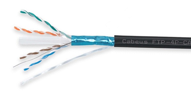 

Кабель витая пара F/UTP 6 кат. 4 пары Cabeus FTP-4P-Cat.6-SOLID-OUT-LSZH-UV (23 AWG), одножильный, для внутренней и внешней прокладки, LSZH-UV, (305 м, FTP-4P-Cat.6-SOLID-OUT-LSZH-UV