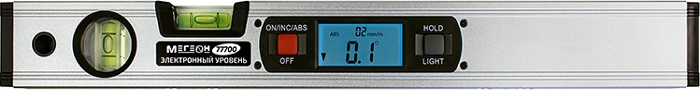 

Уровень МЕГЕОН 77700 цифровой, прецизионный, с двухмерным пузырьковым уровнем, 77700