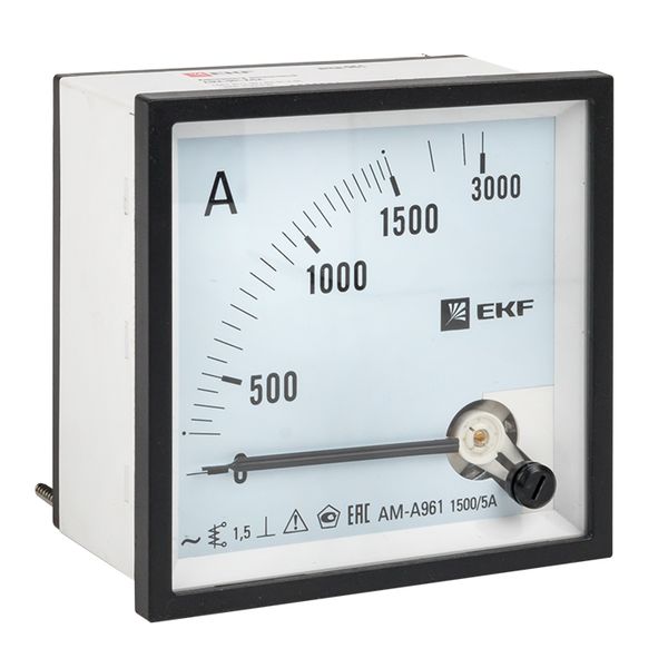 

Амперметр EKF ama-961-1500 AMA-961 аналоговый на панель (96х96) квадратный вырез 1500А трансф. подкл., ama-961-1500