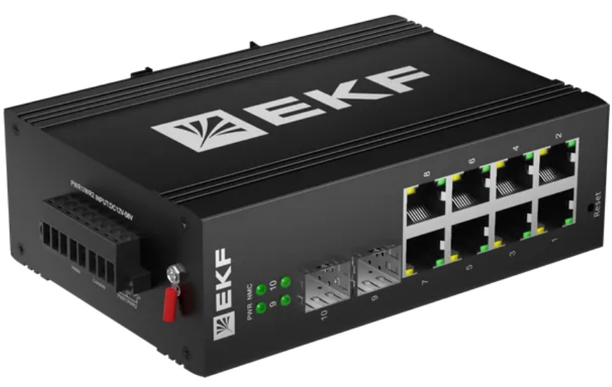 

Коммутатор промышленный управляемый EKF TSX-ML2-2GX/SFP-8GTP уровня L2 ML2-2GX/SFP-8GTP 2 порта 1000Base-X SFP 8 портов 10/100/1000Base-T(X) RJ45 c Po, TSX-ML2-2GX/SFP-8GTP