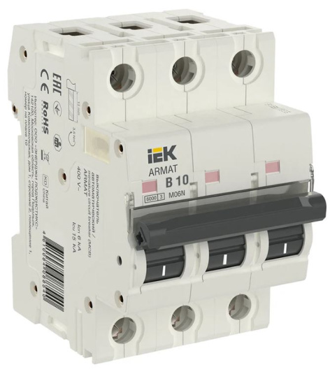 Изображение товара Автоматический выключатель IEK AR-M06N-3-C004 для защиты цепей