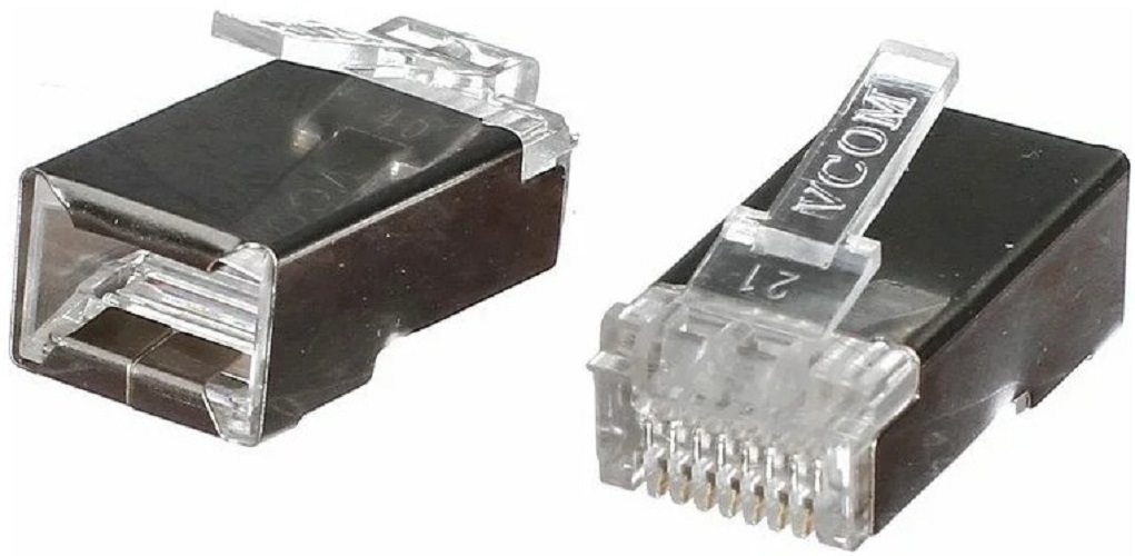 

Коннектор VCOM VNA2230-1/100 RJ45 8P8C для FTP кабеля 5 кат. экранированный (100шт), VNA2230-1/100