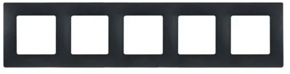 

Рамка Legrand 672585 ETIKA 5 постов цвет антрацит, 672585