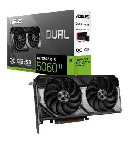 фото Видеокарта ASUS GeForce RTX 5060 TI DUAL OC (90YV0MH0-M0NA00) в Омске